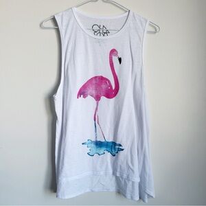 3/$10🍀 CHASER | Flamingo Watercolor Tank